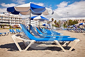 Beach Playa los Cristianos in Tenerife