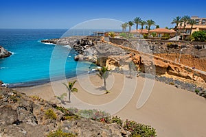 Beach Playa Paraiso costa Adeje in Tenerife photo