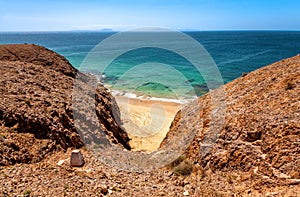 Beach Playa Rincon, Island Lanzarote, Canary Islands, Spain, Europe photo