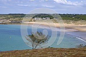 Beach of PlÃ©hÃ©rel in France