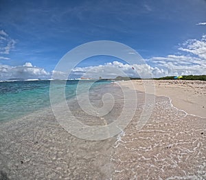 Beach in Pointe des chateaux, saint francois, guadeloupe photo