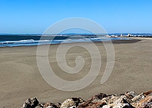 Beach Ponta da Areia in Portugal