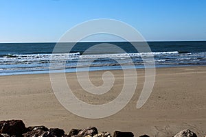 Beach Ponta da Areia in Portugal