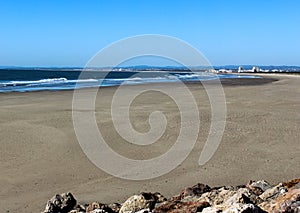 Beach Ponta da Areia in Portugal photo