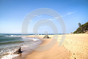 The beach of Ponta Do Ouro