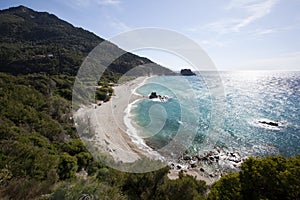 Beach Potami in island Samos in Greece