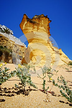 Beach Praia do Tunel in Albufeira, Algarve, Portugal