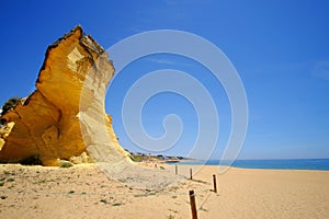 Beach Praia do Tunel in Albufeira, Algarve, Portugal