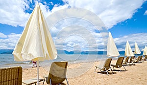 Beach on a Prespa Lake, Macedonia