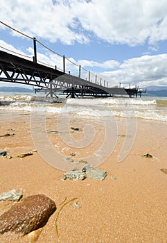 Beach on a Prespa Lake, Macedonia