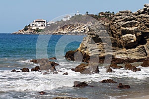 Beach in Puerto Escondido, Mexico photo