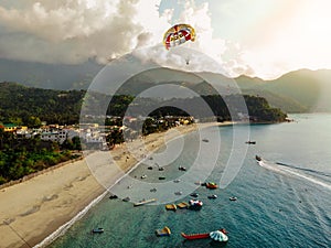 Beach at Puerto Galera, The Philippines - Aerial Photograph photo