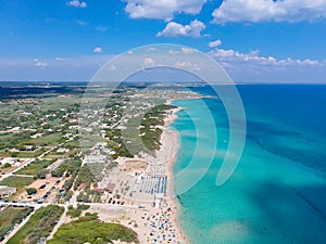 The beach in Punto Prosciutto, Pulia, Italy photo