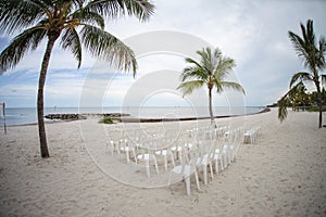 Beach ready for ceremony