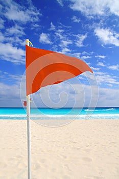 Beach red flag bad weather wind advice Caribbean