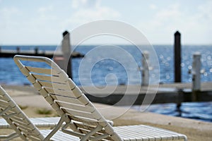 Beach relaxing area at Florida Keys