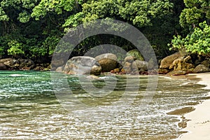 Beach in remote and deserted location in Trindade on the south coast of the state of Rio de Janeiro