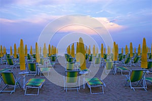 Beach and resort in Lido di Jesolo, Italy