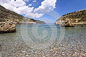 Beach at Rhodes island, Greece