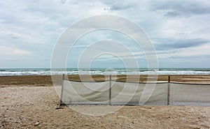 Beach in Rimini in the off-season