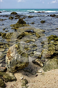 beach rock and stone cabin in republica dominicana