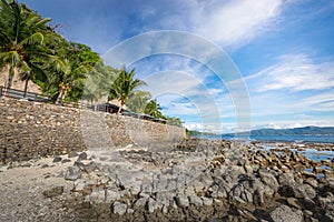 Beach with rocks in Anilao, Batangas