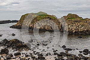 Beach and rocks in Ballintoy Harbour