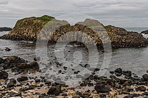 Beach and rocks in Ballintoy Harbour