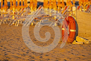 Beach in Rodi Garganico, Apulia, Italy