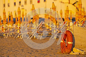 Beach in Rodi Garganico, Apulia, Italy