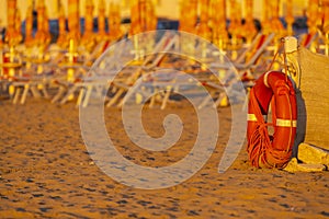 Beach in Rodi Garganico, Apulia, Italy