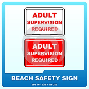 Beach safety sign to guide visitor