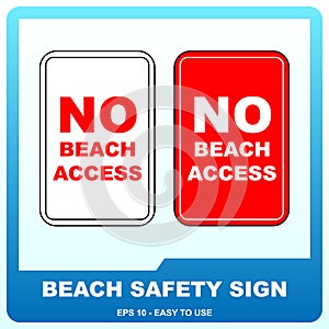 Beach safety sign to guide visitor