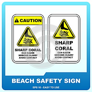 Beach safety sign to guide visitor