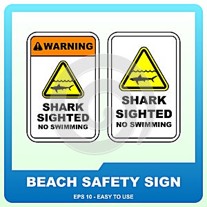 Beach safety sign to guide visitor