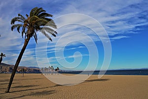 Beach of the Salinas from Roquetas de Mar Almeria Andalusia Spain photo