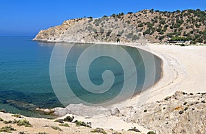 Beach at Samothraki island in Greece photo