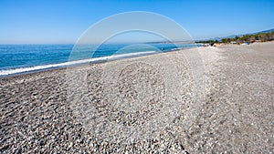 Beach San Marco on Ionian Sea coast in Sicily