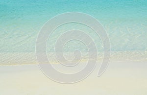 Beach and sand and blue sea water background