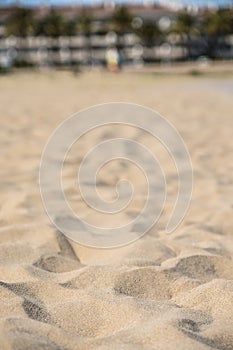 Beach sand with narrow depht of field