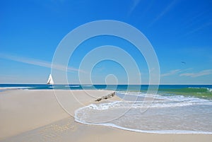 Beach Sand and Sailboat