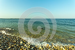 Beach sand and sea waves