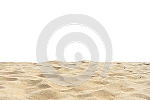 Beach sand in solated on white