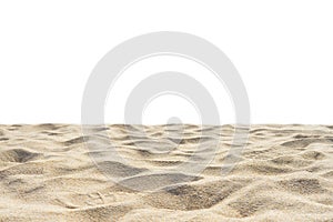 Beach sand in solated on white