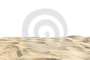 Beach sand in solated on white background