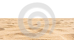 Beach sand in solated on white background