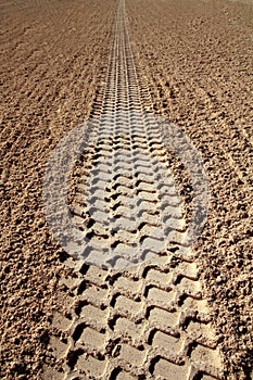 Beach sand tyres footprint perspective to infinite