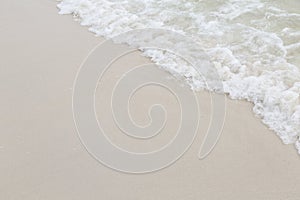 Beach with sand and water for background