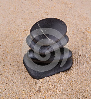 Beach Sand And Zen Stone II