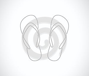 Beach-sandals icon vector icon